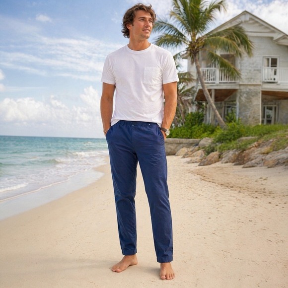 chubbies Other - Chubbies Blue Elastic Waist Casual Pants XXL Men's Stretch Chinos Preppy Coastal